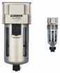 SMC AF60-F10C, Modular Air filter 5 micron element, G1 bsp thread & auto drain.