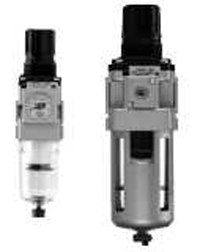 SMC AW40-F03, Integrated Air filter & Regulator, 5 micron element, G3/8 thread & manual drain.