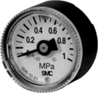 SMC G36-7-01, MPa Pressure Gauge, pressure range 0.0 to 0.7MPa.
