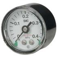 SMC G46-S25-01M, MPa Pressure Gauge, pressure range 0.0 to 0.2MPa.