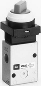 EVM230-F02-34B  SMC Mechanical Valve EVM200 Twist Selector type 2 Position 3 port